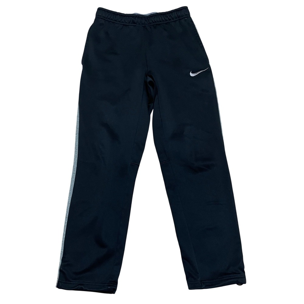 Nike Therma Fit Black Gray‎ Athletic Pull On Jogger Pants Men's Small Drawstring